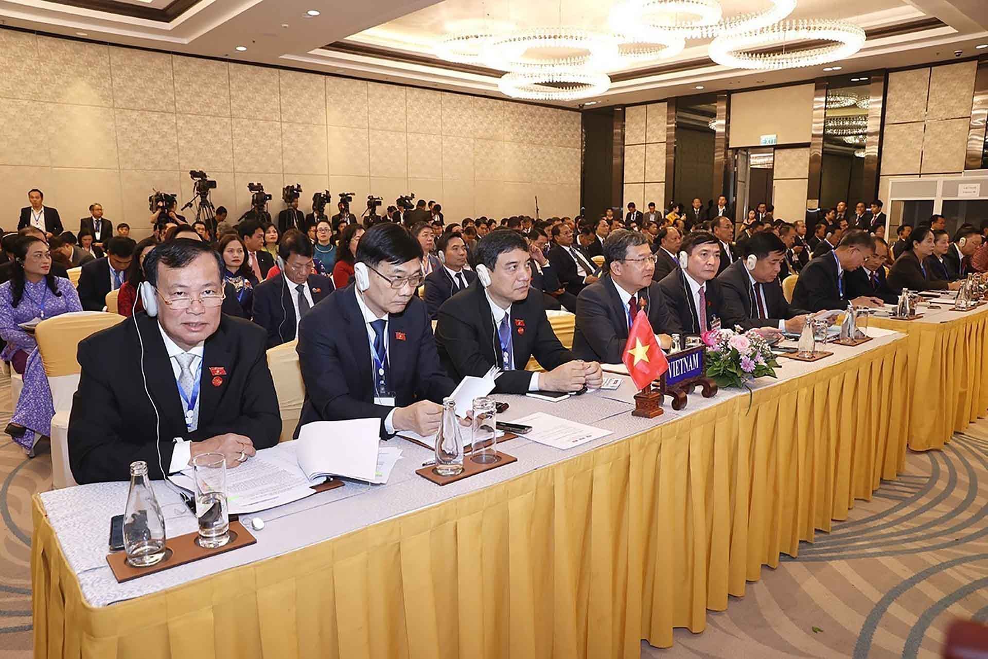 Đại biểu Việt Nam dự Hội nghị. (Nguồn: TTXVN)