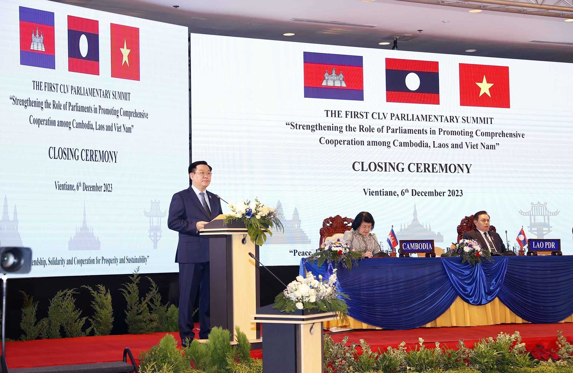 Hội nghị cấp cao Quốc hội ba nước Campuchia -Lào-Việt Nam lần thứ nhất thành công tốt đẹp