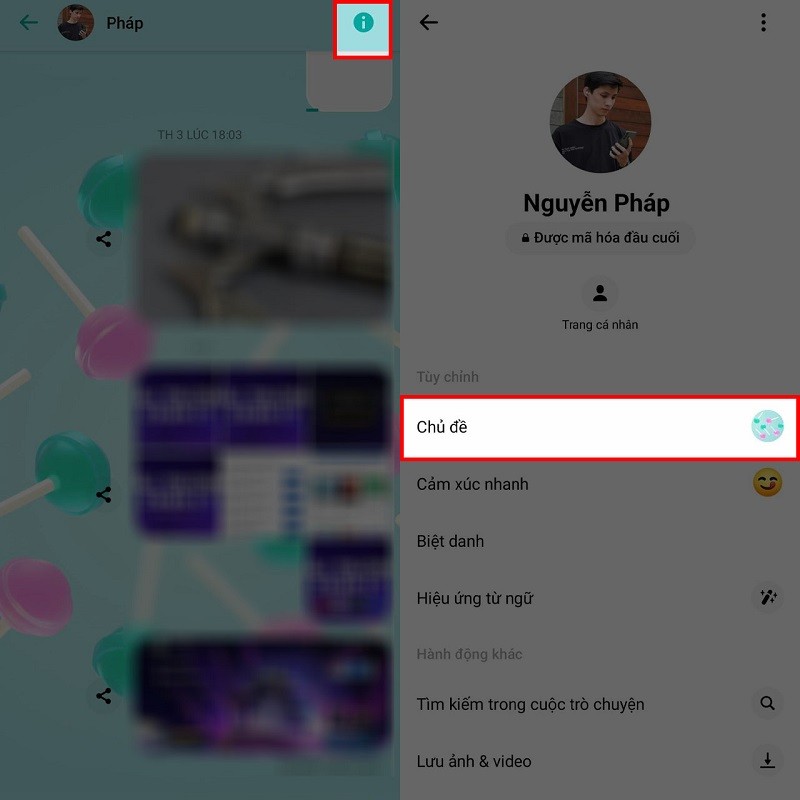 Hướng dẫn đổi chủ đề Noel trên Messenger siêu đẹp mắt