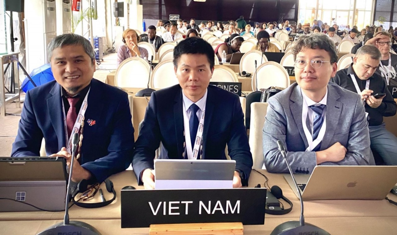 Đoàn Việt Nam tham dự tại phiên họp thứ 18 Ủy ban liên Chính phủ Công ước 2003. (Nguồn: Đoàn công tác)