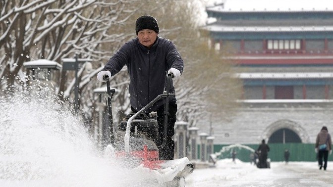 Trung Quốc: Tuyết rơi dày, nhiều trường học chuyển sang hình thức dạy trực tuyến