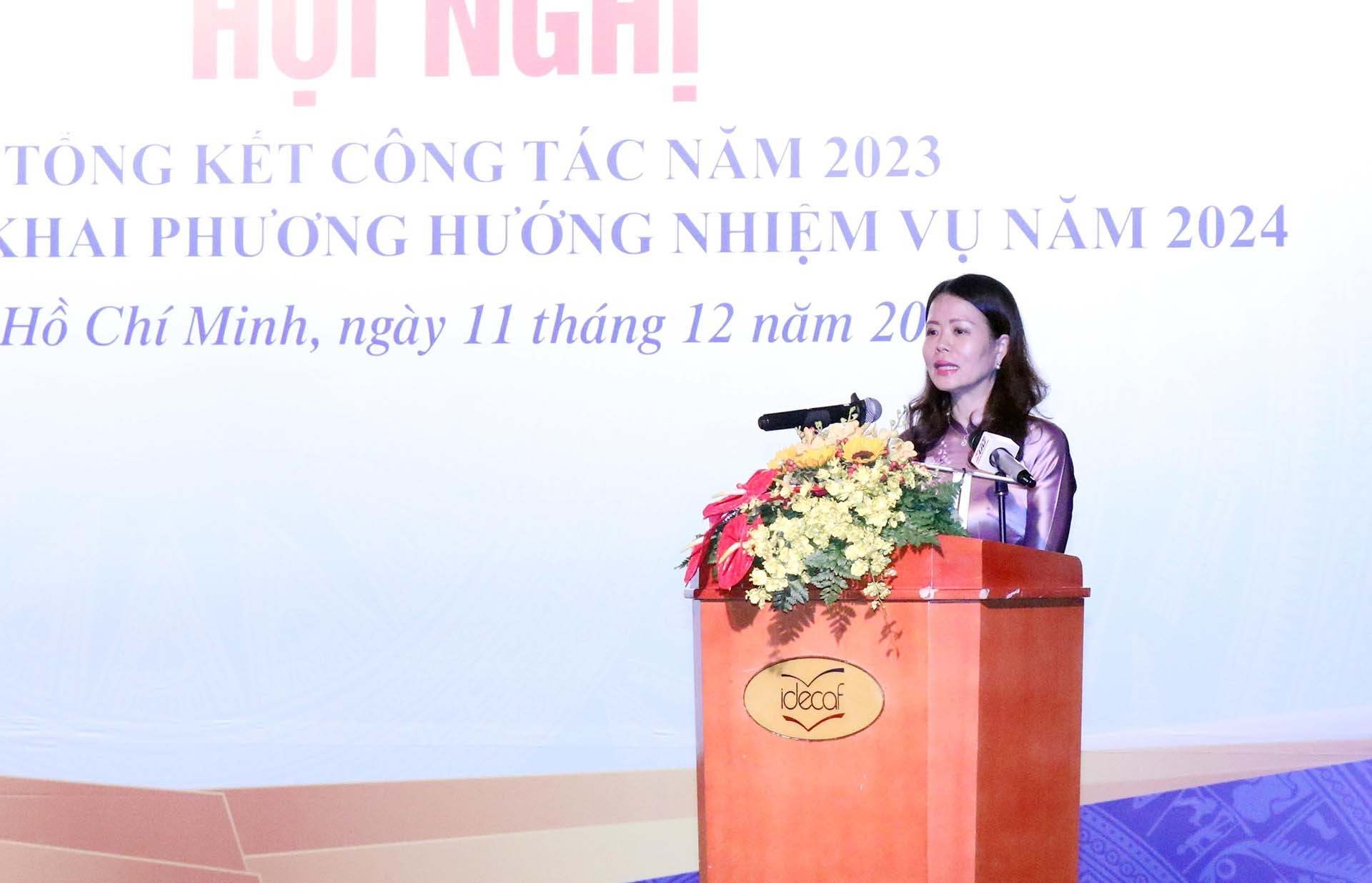 Thứ trưởng Ngoại giao Nguyễn Minh Hằng phát biểu. (Nguồn: TTXVN)