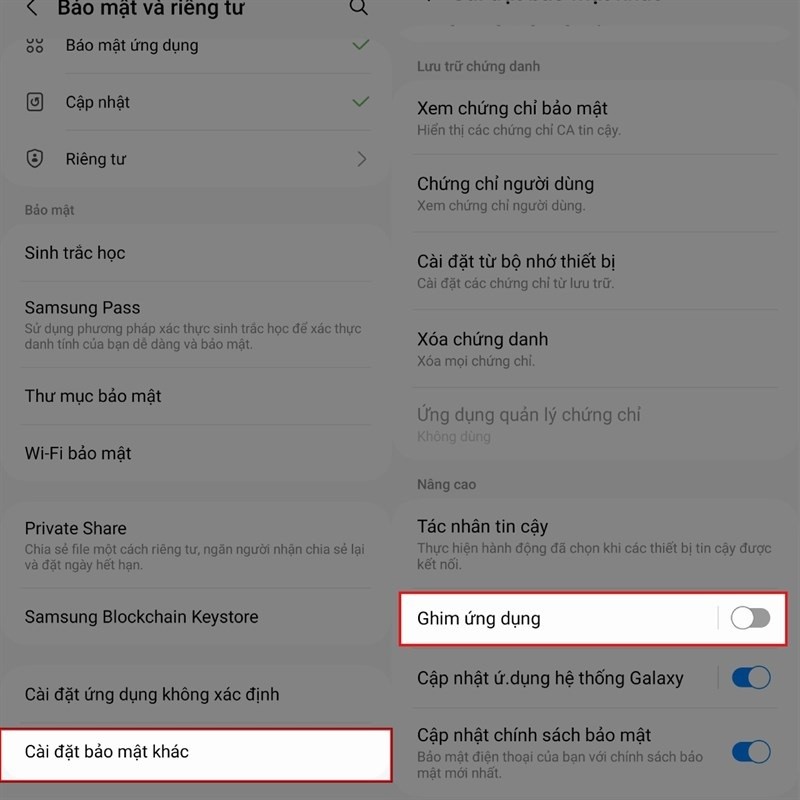 Hướng dẫn cách ghim ứng dụng trên điện thoại Samsung cực tiện lợi