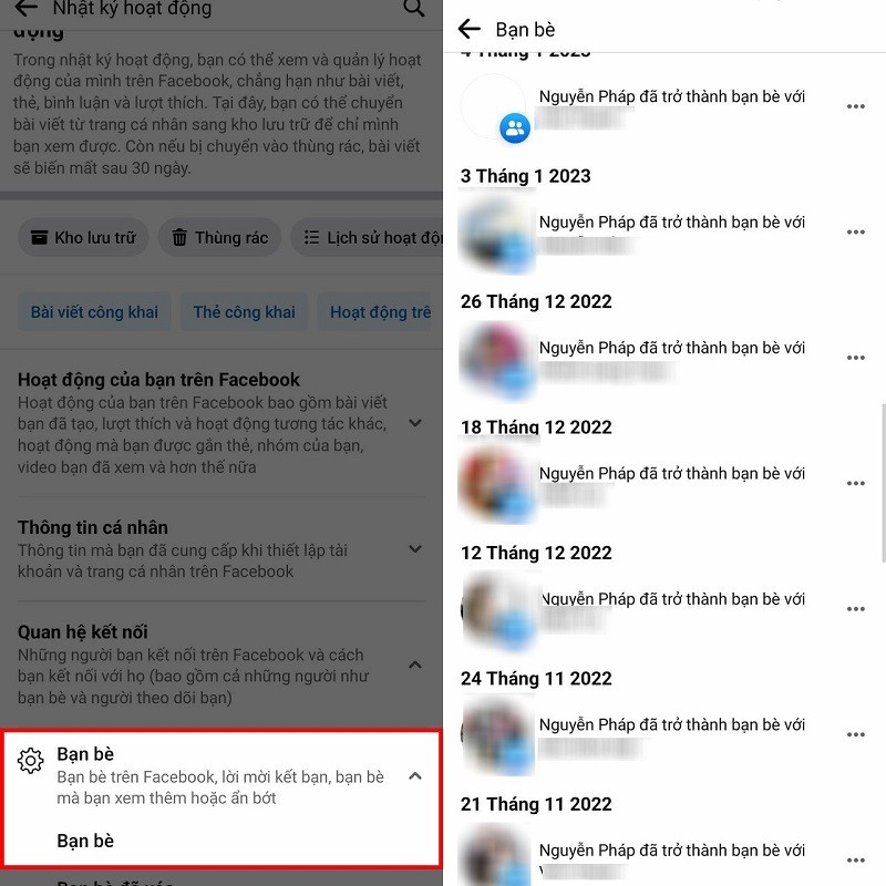 Hướng dẫn cách xem ngày kết bạn trên Facebook cực đơn giản