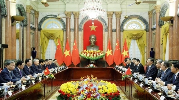 President Vo Van Thuong and Chinese President Xi Jinping hold talks in Hanoi