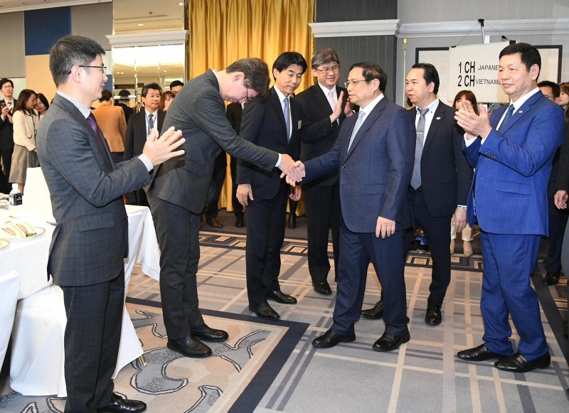 Thủ tướng Phạm Minh Chính gặp, làm việc với các doanh nghiệp vi mạnh, công nghệ hàng đầu Nhật Bản