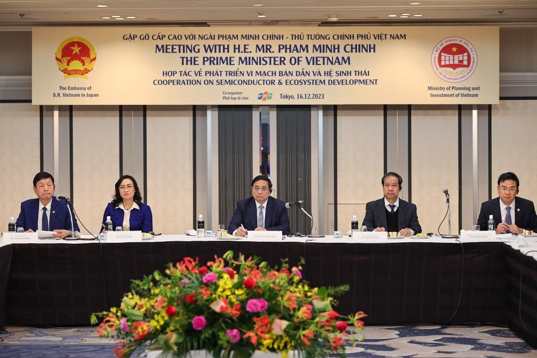 Thủ tướng Phạm Minh Chính gặp, làm việc với các doanh nghiệp vi mạnh, công nghệ hàng đầu Nhật Bản
