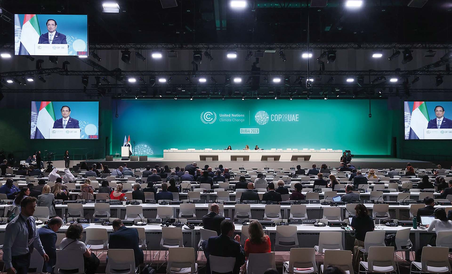 Thủ tướng Phạm Minh Chính phát biểu tại Hội nghị thượng đỉnh hành động khí hậu thế giới trong khuôn khổ COP28.