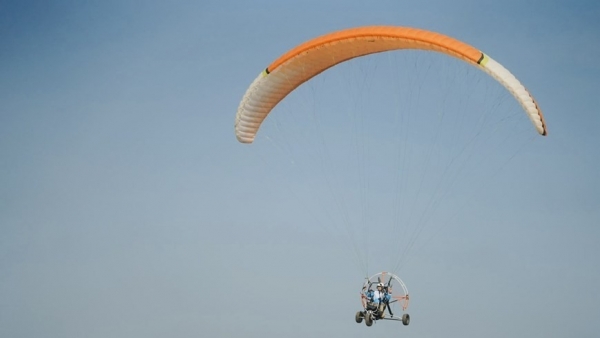 Admiring Ho Chi Minh City while paragliding