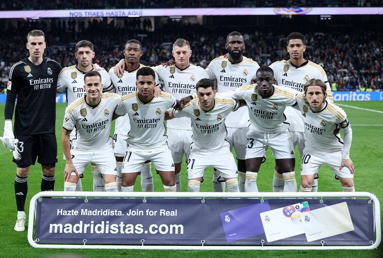 Đội hình xuất phát của Real Madrid.