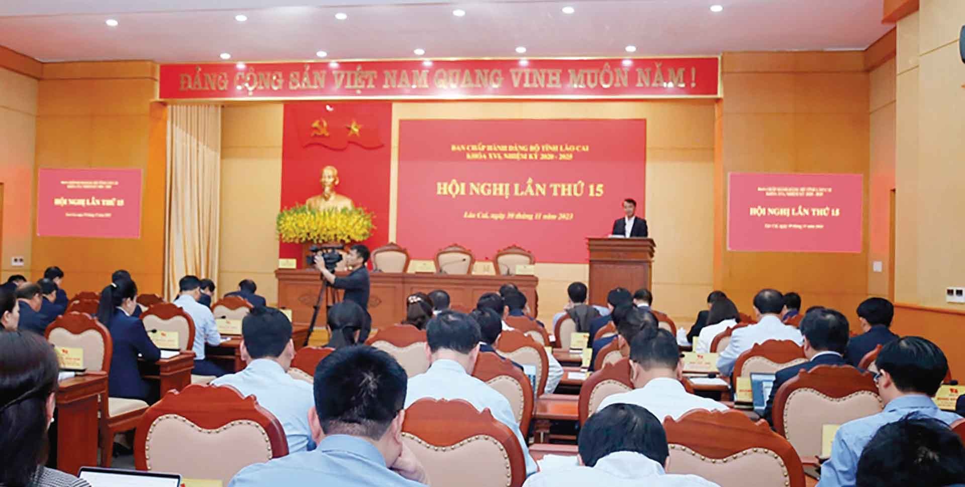 Hội nghị lần thứ 15 của Ban Chấp hành Đảng bộ tỉnh Lào Cai khóa XVI, nhiệm kỳ 2020 – 2025, tháng 11/2023.