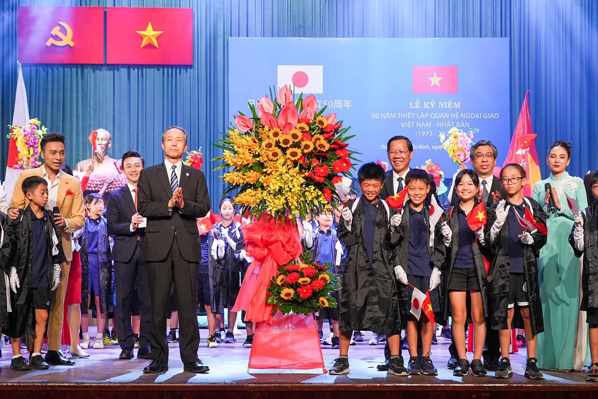 Lễ kỷ niệm 50 năm thiết lập quan hệ ngoại giao Việt Nam – Nhật Bản tại TP. Hồ Chí Minh. (Nguồn: Sở Ngoại vụ TP. Hồ Chí Minh)