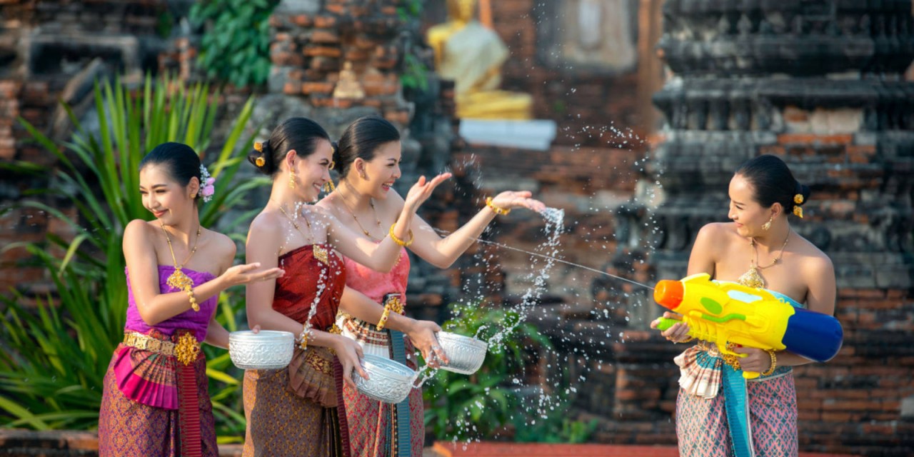 Unique and bustling Songkran Water Festival in Thailand