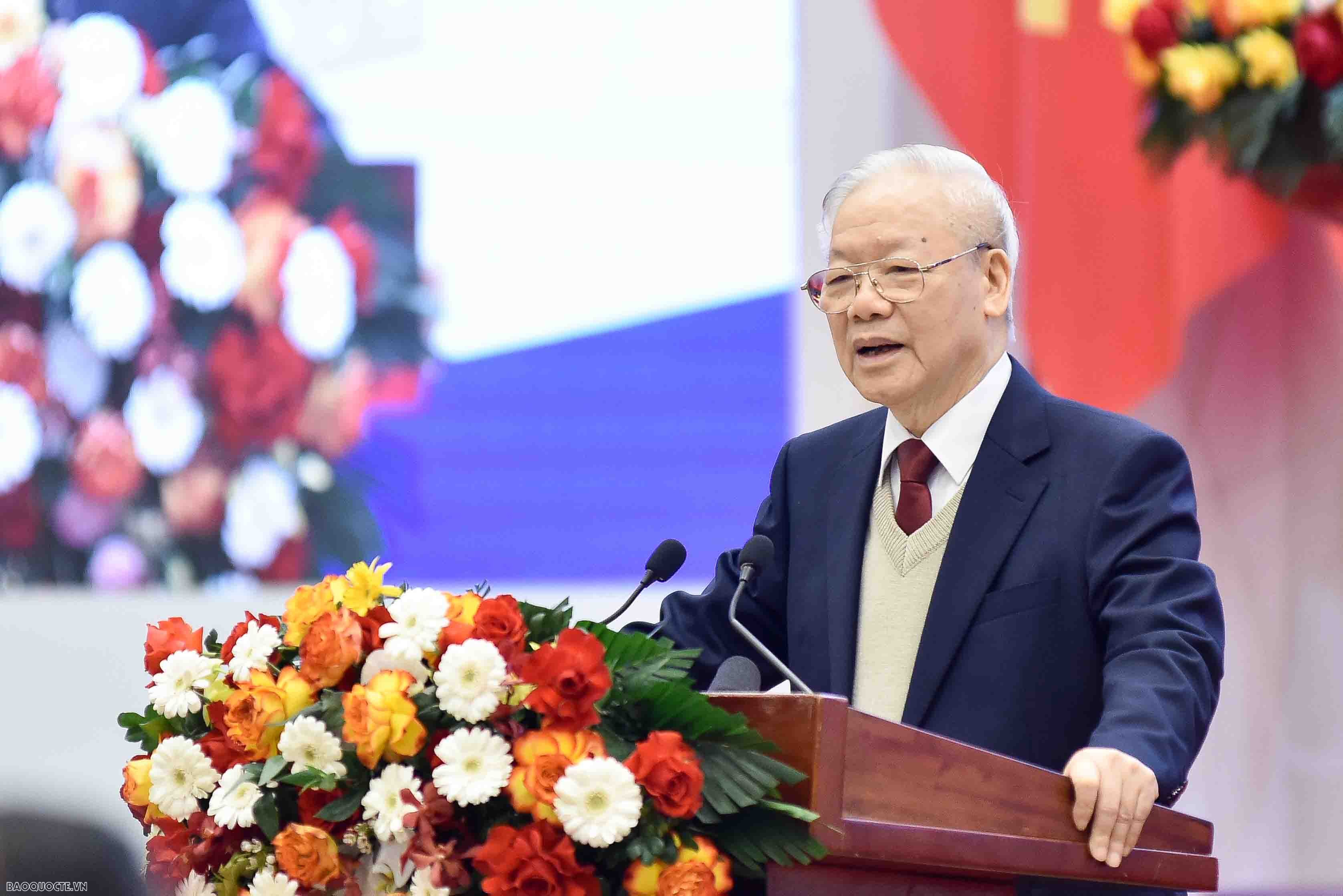 Tổng Bí thư Nguyễn Phú Trọng phát biểu chỉ đạo tại hội nghị. (Ảnh: Nguyễn Hồng)
