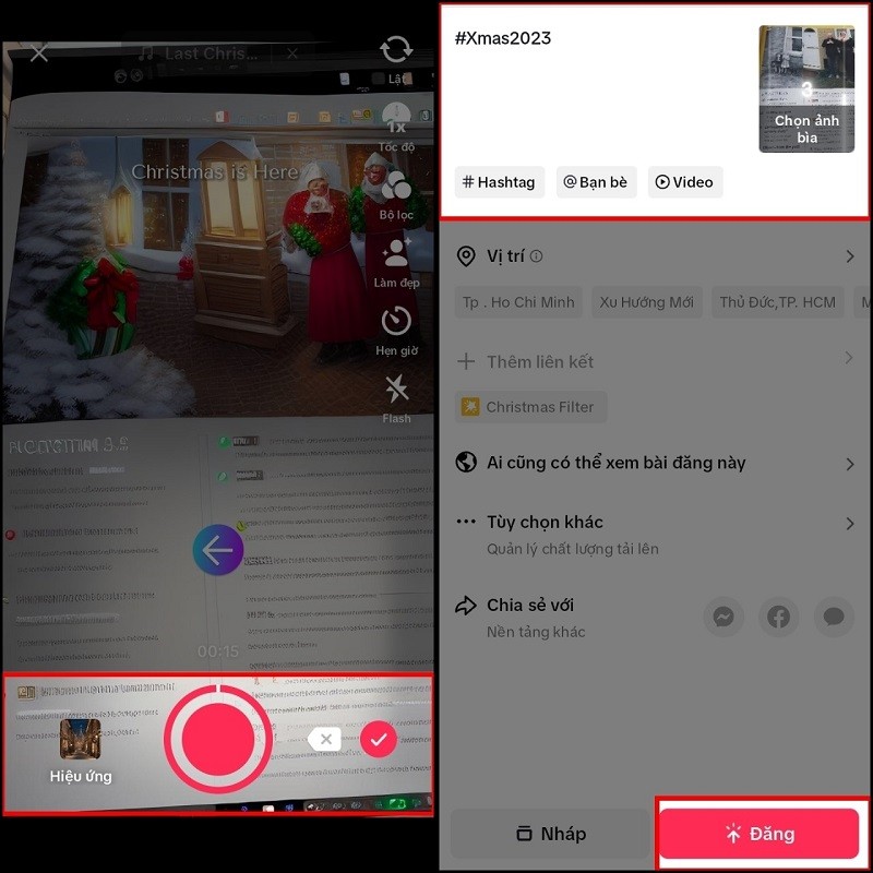 Cách quay video filter Christmas AI trên TikTok siêu thú vị