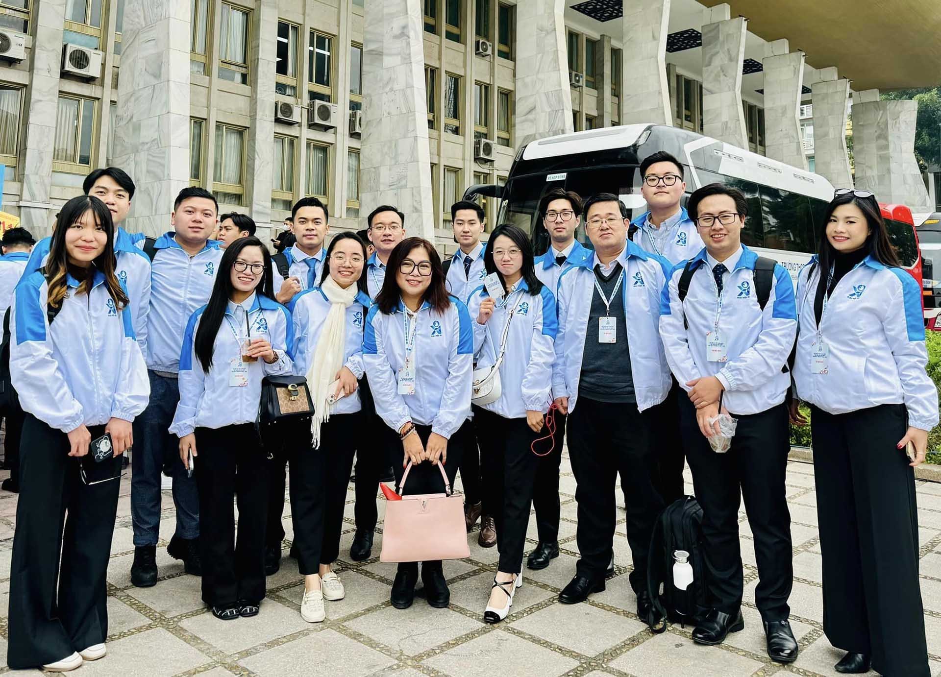 Đoàn đại biểu sinh viên Việt Nam ở nước ngoài tham dự Đại hội toàn quốc Hội sinh viên Việt Nam lần thứ XI, nhiệm kỳ 2023-2038. (Nguồn: Liên hiệp Hội thanh niên sinh viên Việt Nam tại châu Âu)