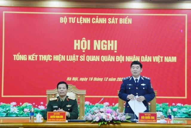 Coast Guard Command reviews implementation of Law on Vietnam People's Army Officers