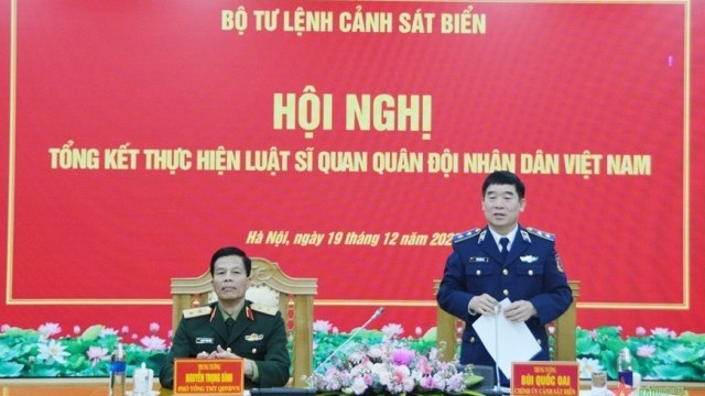 Bộ tư lệnh Cảnh sát biển tổng kết thực hiện Luật sĩ quan Quân đội nhân dân Việt Nam