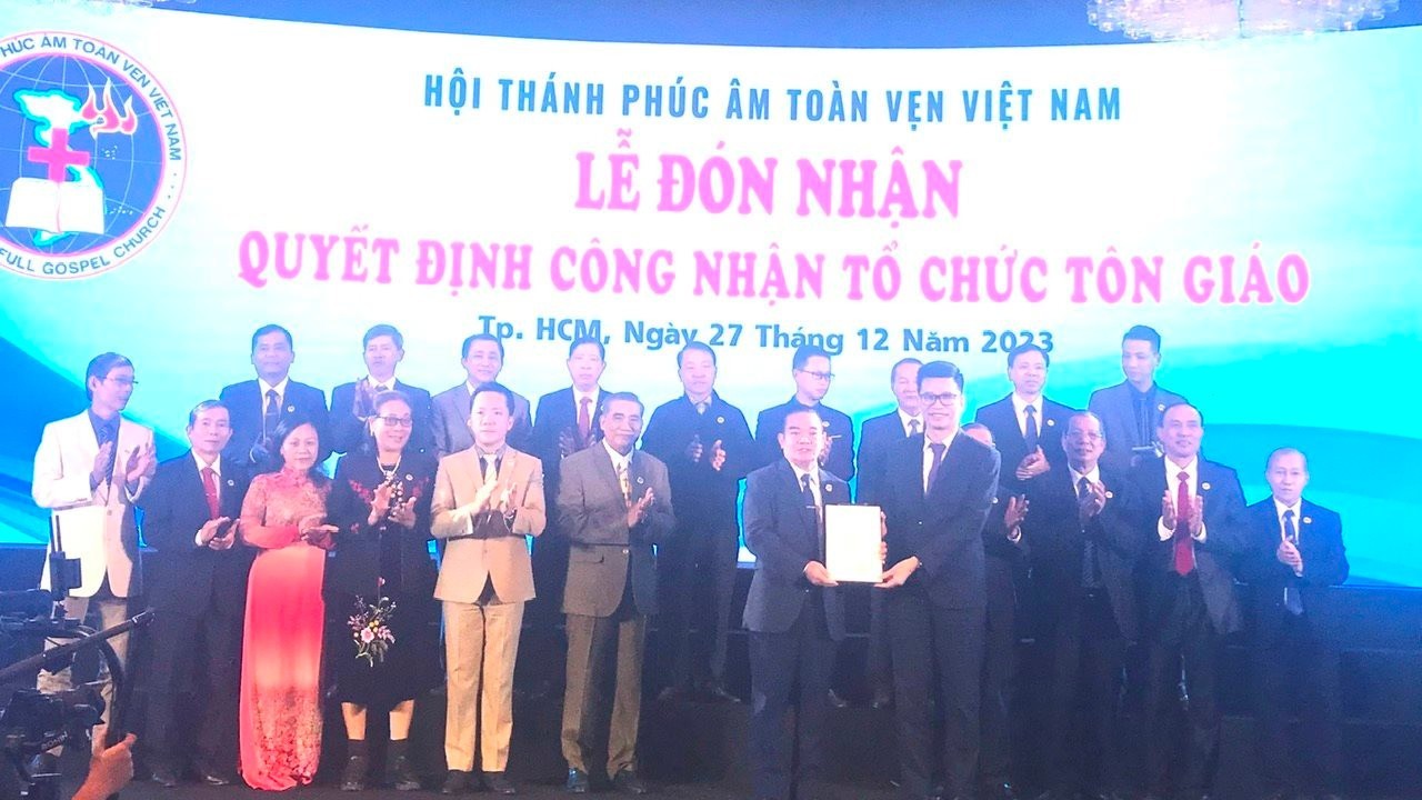 Hội thánh Phúc âm Toàn vẹn Việt Nam chính thức là tổ chức tôn giáo