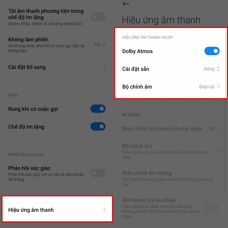 Cách chỉnh âm thanh Dolby Atmos trên Xiaomi cực đơn giản