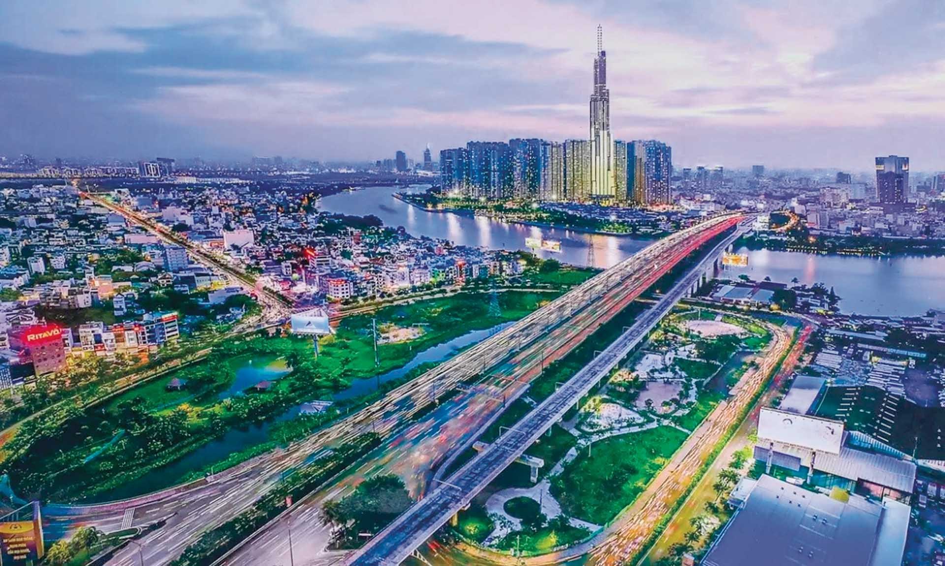 Kinh tế Việt Nam đang sở hữu nền tảng vững chắc và động lực chiến lược để tiếp tục tăng trưởng trong năm 2024. Ảnh minh họa.  (Nguồn: Vietnam Insisder)