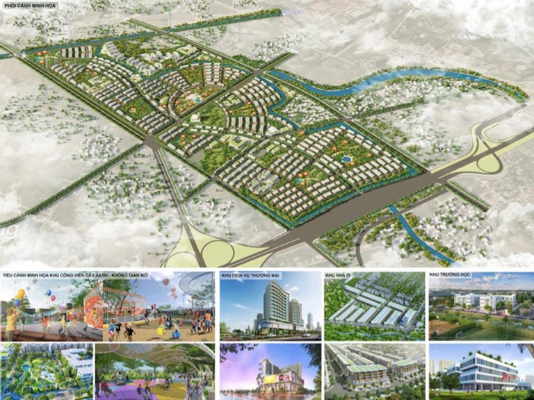 Phối cảnh tổng thể dự án khu đô thị mới Dương Kinh, Kiến Thụy. (Nguồn Báo cáo ĐTM)