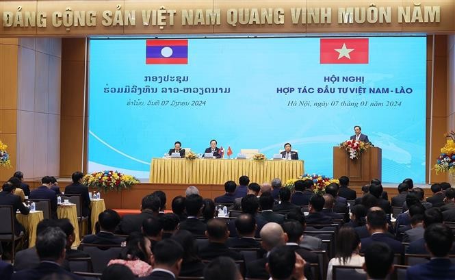 Hội nghị hợp tác đầu tư Việt Nam – Lào 2024. Ảnh: Dương Giang-TTXVN