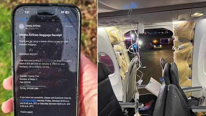 Mỹ: Điện thoại iPhone rơi xuống đất vẫn nguyên vẹn sau sự cố máy bay bung cửa sổ từ độ cao hơn 4.800m