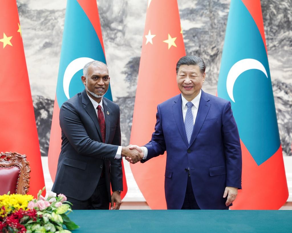 Chủ tịch Trung Quốc Tập Cận Bình: Mối quan hệ với Maldives đứng trước 'cơ hội lịch sử'. (Nguồn: THX)