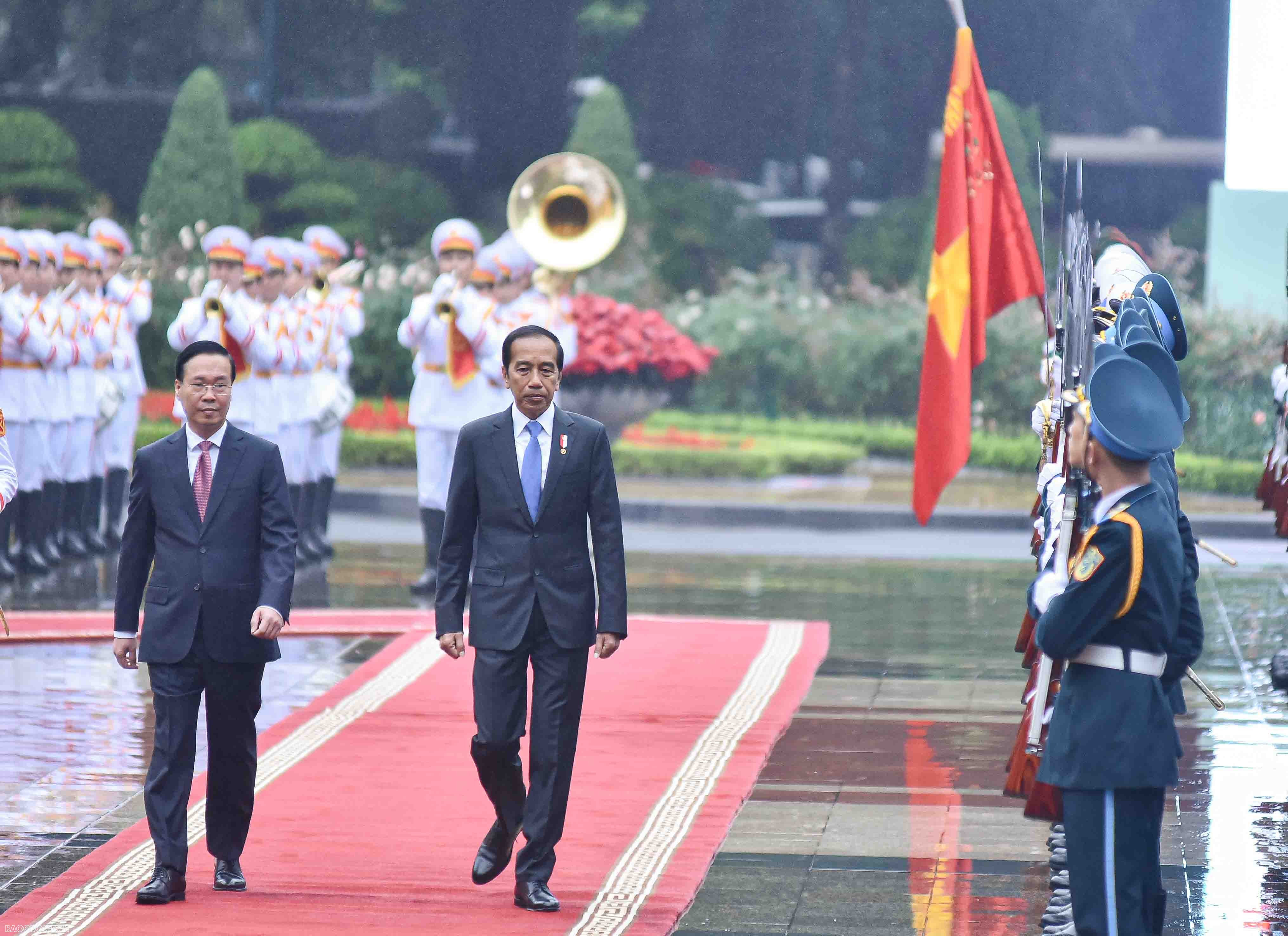 Chủ tịch nước Võ Văn Thưởng chủ trì lễ đón chính thức Tổng thống Indonesia