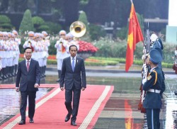 Chủ tịch nước Võ Văn Thưởng chủ trì lễ đón chính thức Tổng thống Indonesia  Joko Widodo