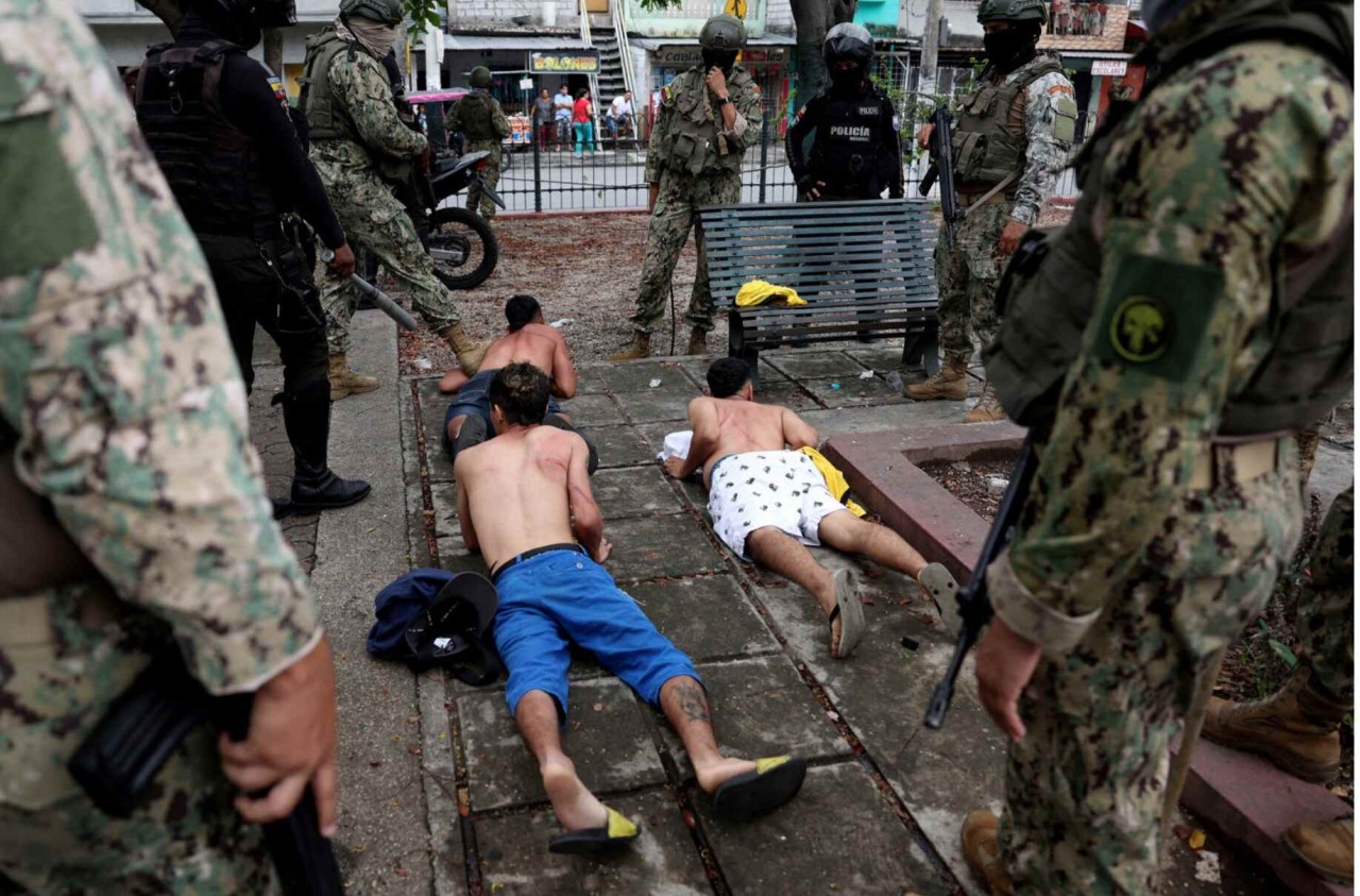 làn sóng bạo lực đang diễn ra trên khắp đất nước, ở Guayaquil, Ecuador, ngày 13 tháng 1 năm 2024. REUTERS