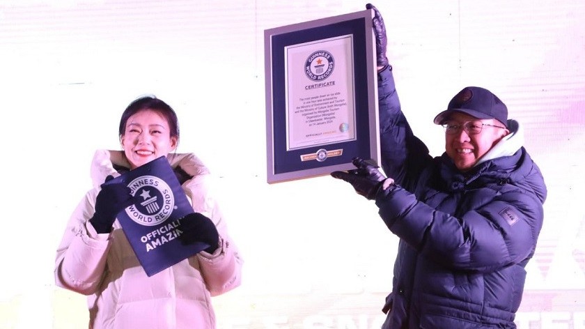 Mông Cổ: Kỷ lục Guinness về số người tham gia trượt băng nhiều nhất trong một giờ