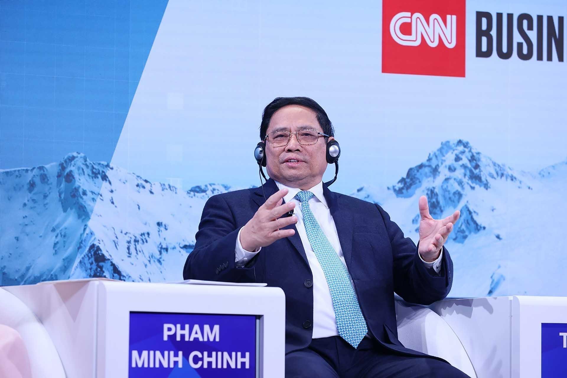 Thủ tướng Phạm Minh Chính làm diễn giả chính tại phiên thảo luận ‘Bài học từ ASEAN’ trong khuôn khổ WEF Davos 2024
