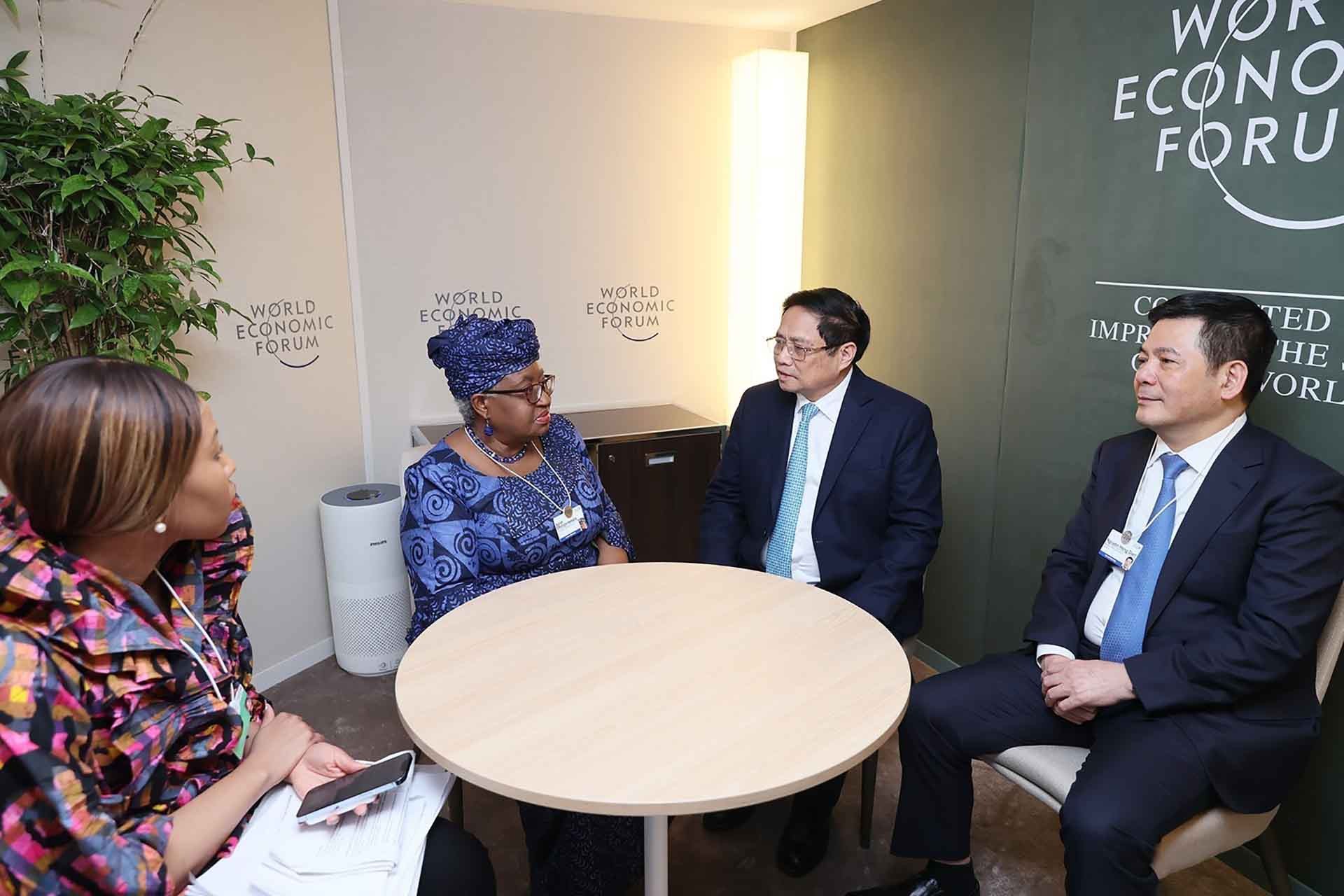 Thủ tướng Phạm Minh Chính gặp nhiều lãnh đạo các nước, tổ chức quốc tế bên lề WEF Davos 2024