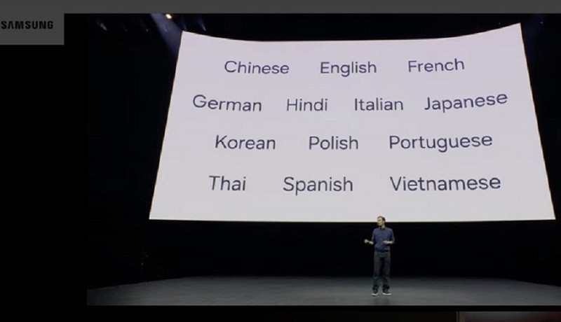 Tiếng Việt nằm trong 13 ngôn ngữ được hỗ trợ tính năng dịch trực tiếp bằng AI của Samsung.