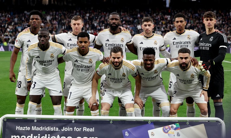 Đội hình xuất phát của Real Madrid.