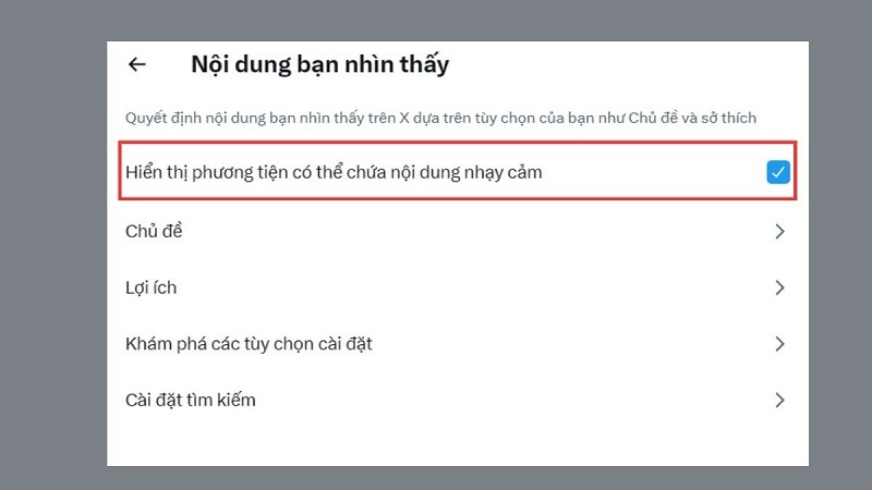 Cách ẩn các nội dung nhạy cảm hiển thị trên ứng dụng Twitter