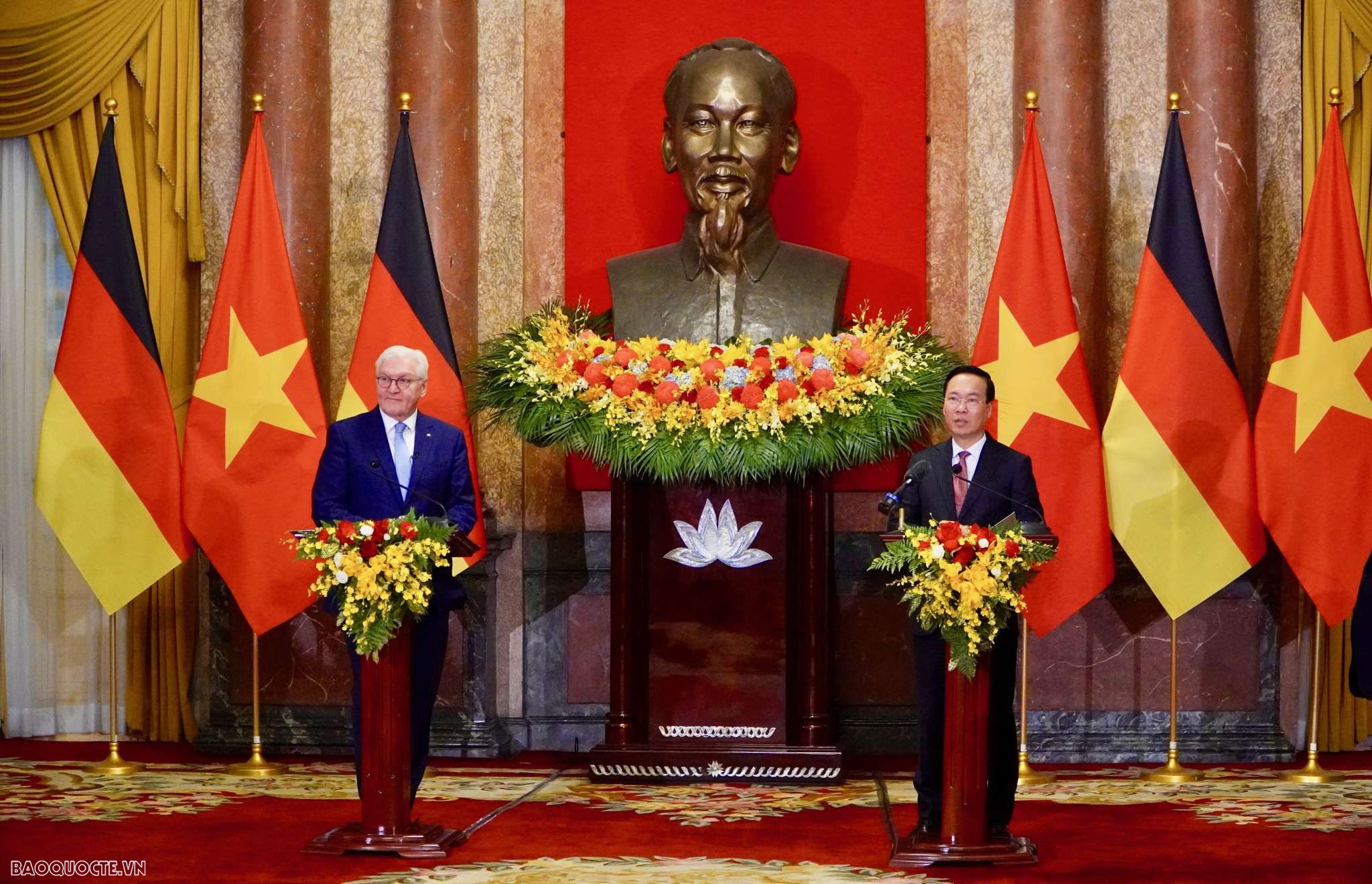 President Vo Van Thuong, German President Frank-Walter Steinmeier hold talks in Hanoi