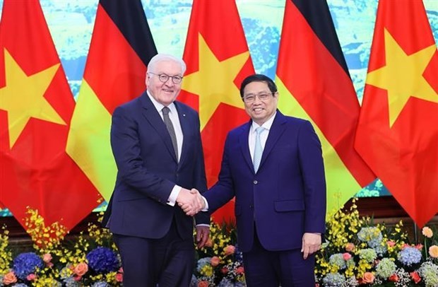 Prime Minister Pham Minh Chinh meets German President Frank-Walter Steinmeier in Hanoi