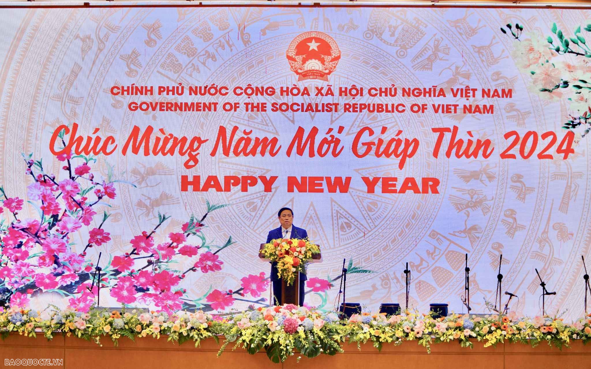 Prime Minister Pham Minh Chinh hosts Tet banquet in honour of diplomatic corps in Hanoi