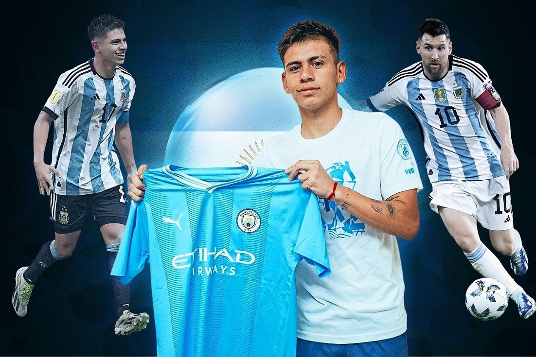 Chuyển nhượng cầu thủ: Man City ký tài năng trẻ Claudio Echeverri đến năm 2028