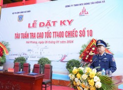 Khởi công đóng mới tàu TT-400 chiếc số 10 của Cảnh sát biển Việt Nam