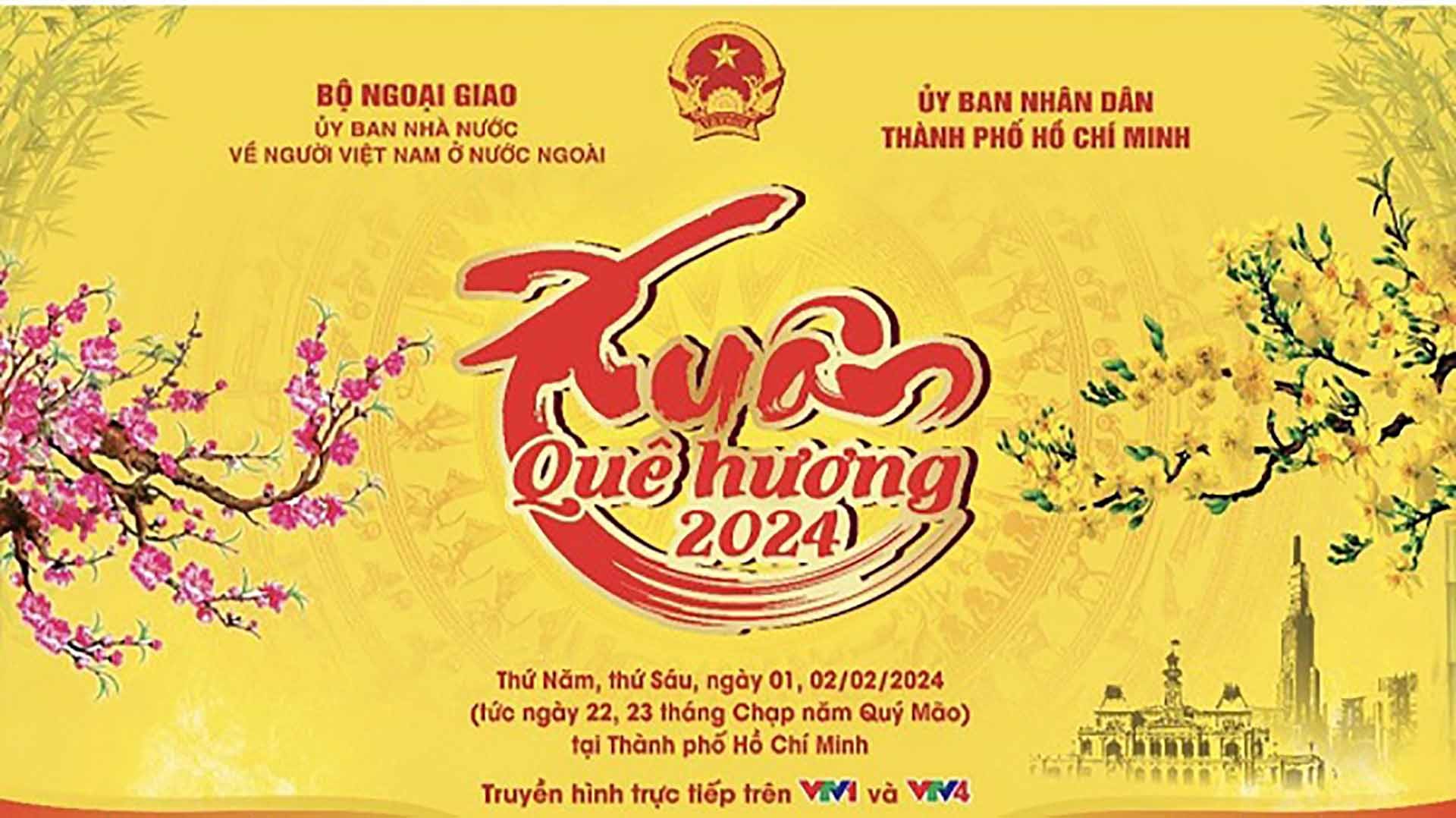 Lần thứ ba được tổ chức tại TP. Hồ Chí Minh, chương trình Xuân Quê hương 2024 dự kiến có sự tham dự của 1.500 kiều bào và 1.500 khách mời trong nước.