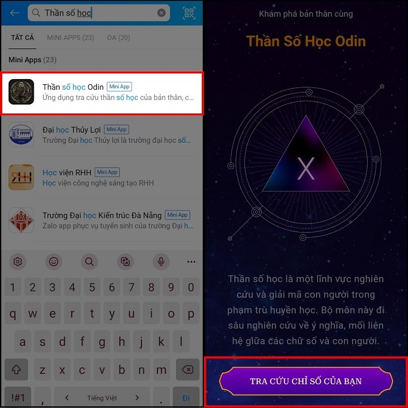 Tra cứu thần số học online trên Zalo cực chuẩn mà bạn nên thử