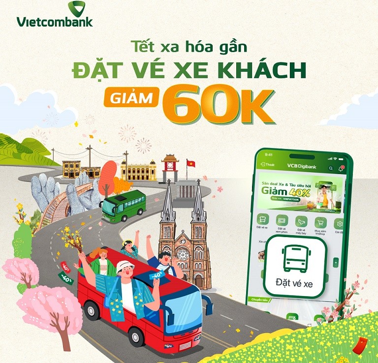 Vietcombank tặng quà Tết bằng loạt ưu đãi hấp dẫn trên VCB Digibank