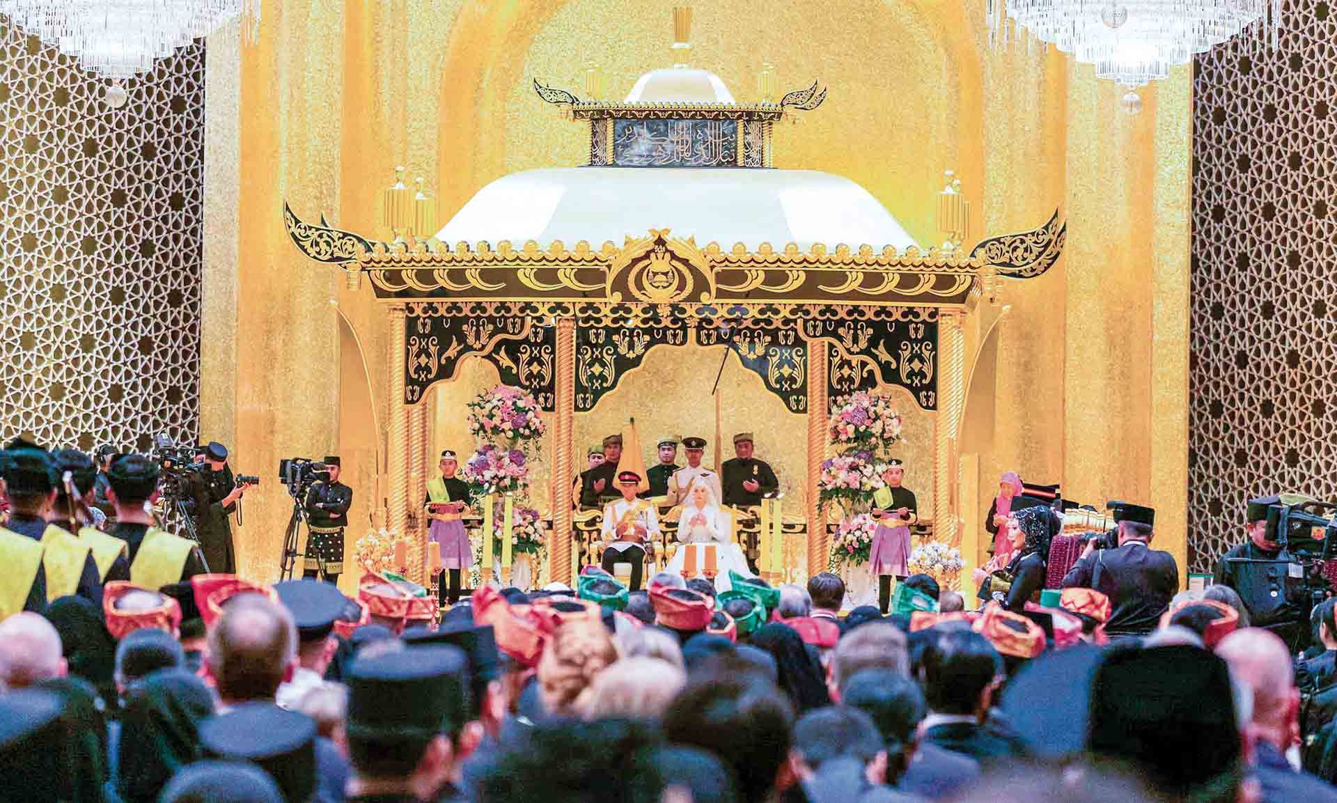 Đám cưới  Hoàng gia được tổ chức trọng thể tại Cung điện Istana Nurul Iman. (Nguồn: Getty Images)