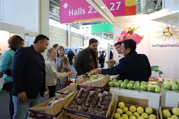 Vietnamese fruits at Fruit Logistica. (Photo: VNA)