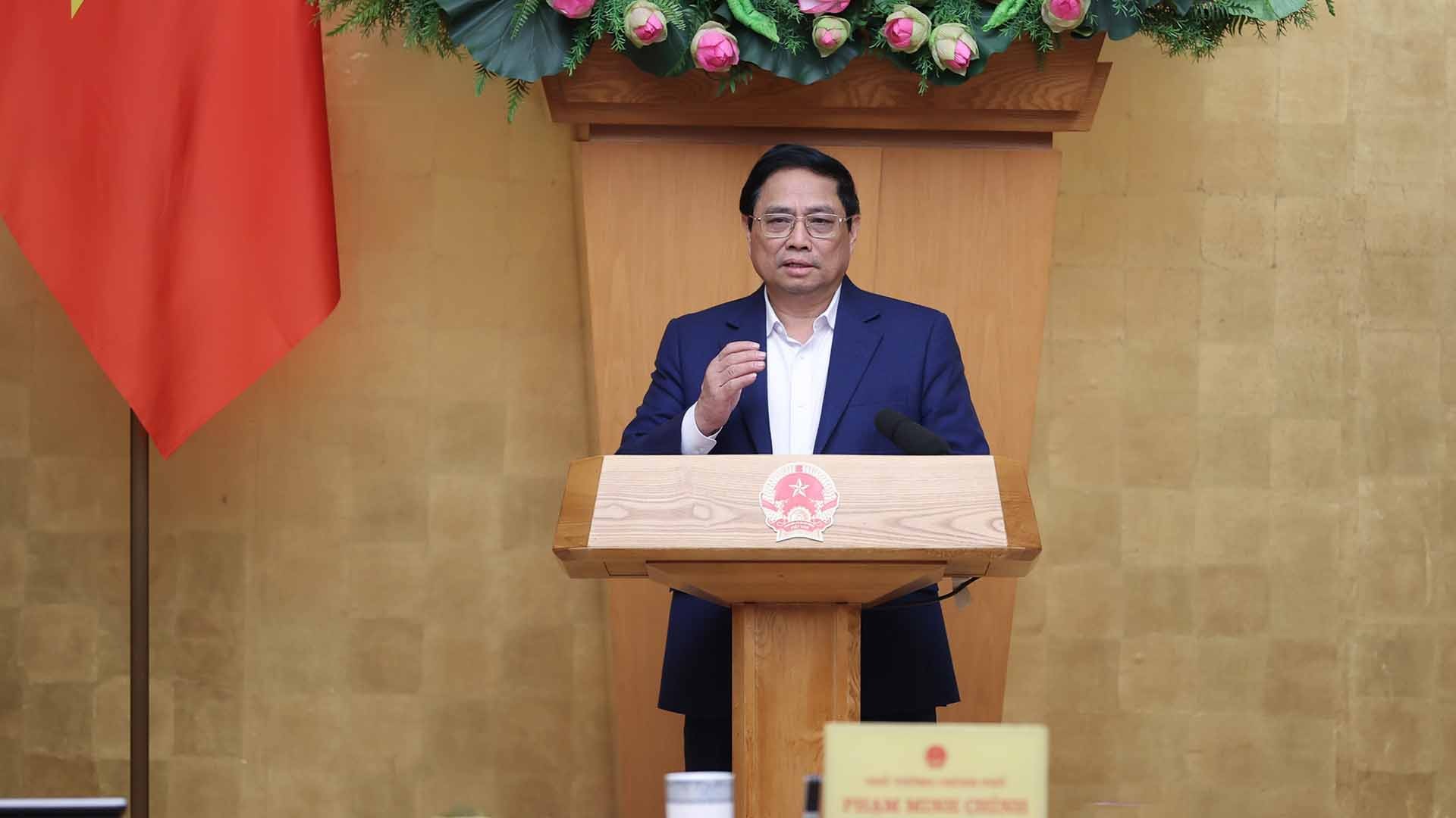 Thủ tướng Phạm Minh Chính kết luận Phiên họp Thường trực Chính phủ về tình hình Tết Nguyên đán. (Nguồn: VGP)