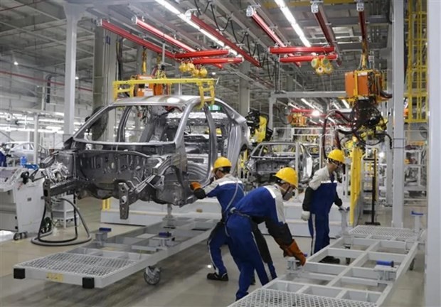 A production line of Thanh Cong Group’s plant in the northern province of Ninh Binh. (Source: VNA) 